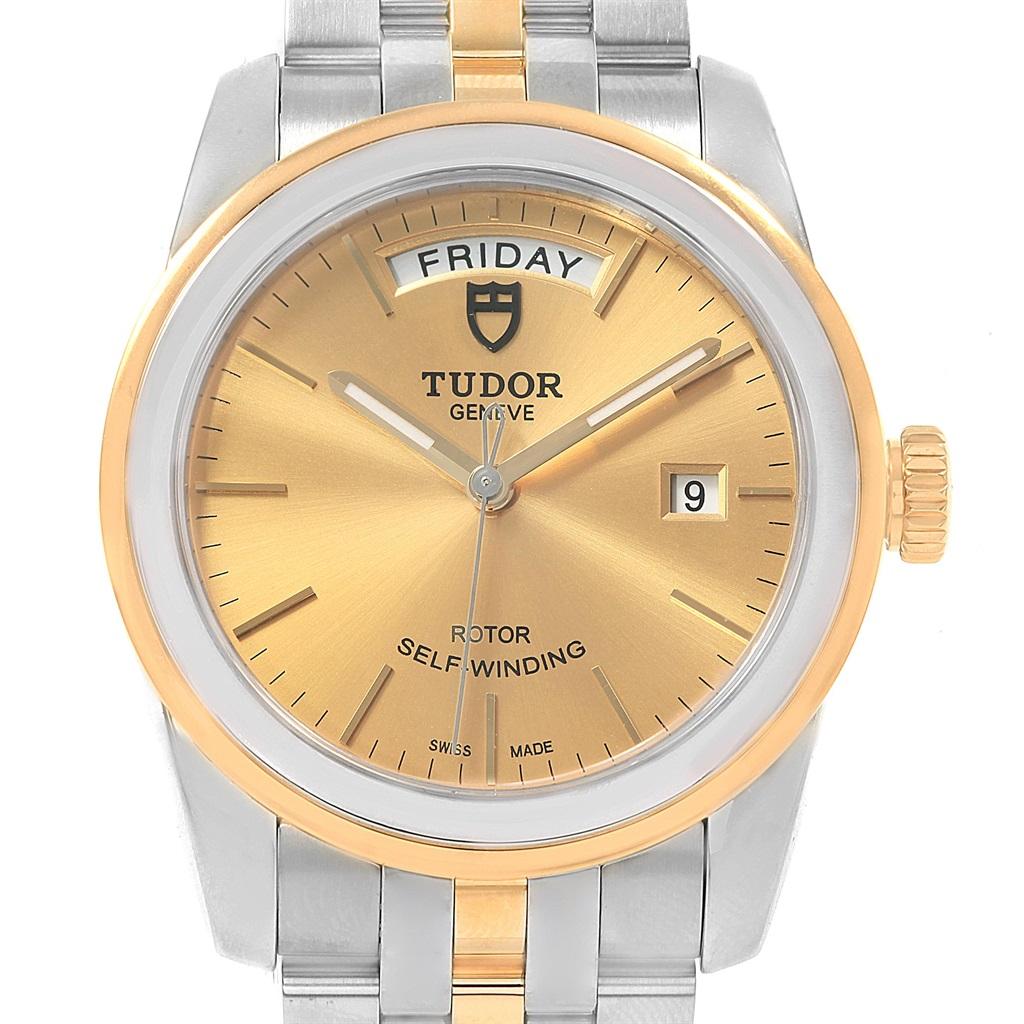 Tudor Glamour Day Date Steel Yellow Gold Men’s Watch 56003