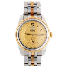 Tudor Glamour Double Date 57003 42mm Two Tone Steel Gold Champagne Dial Watch