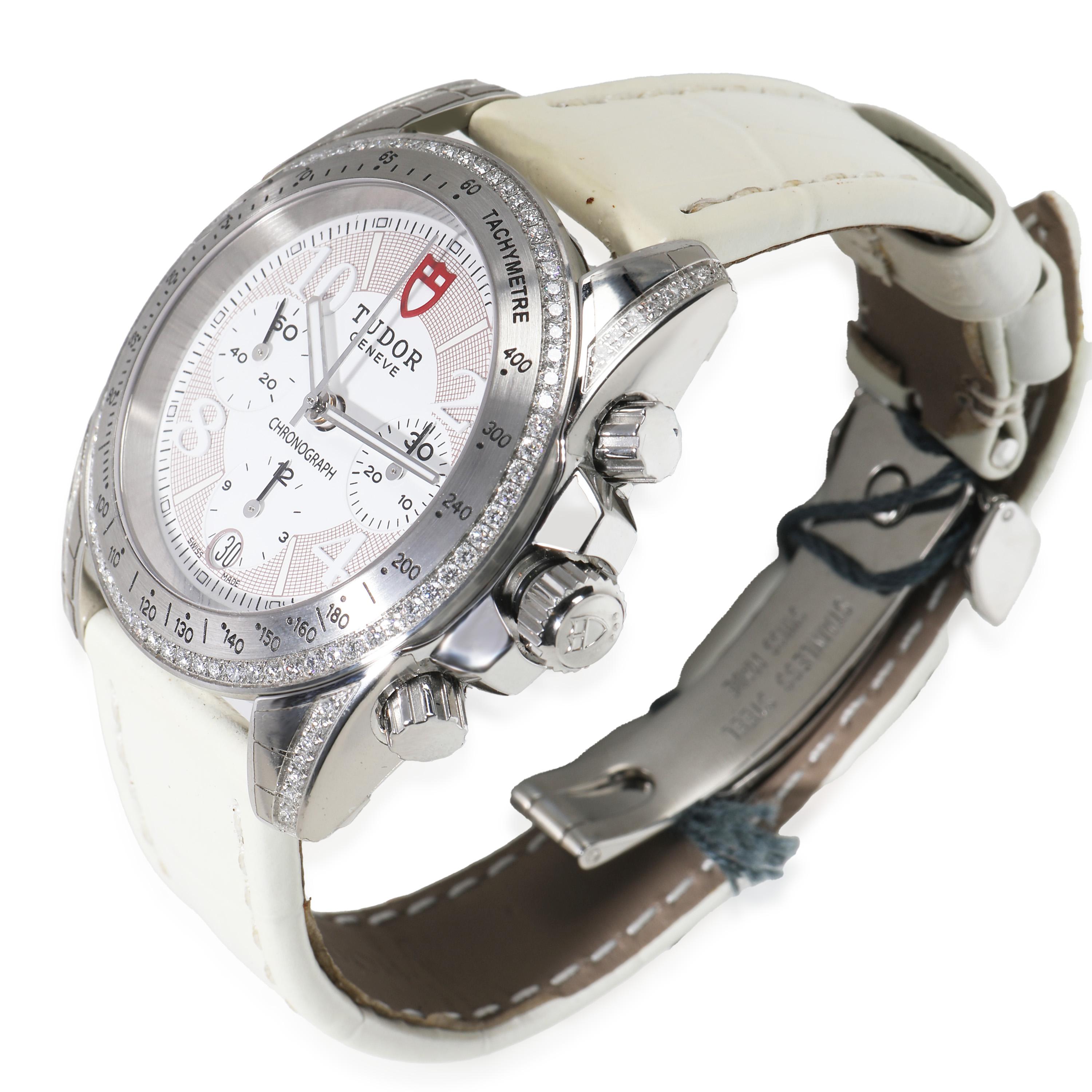 Tudor Grantour Chrono 20310 Unisex-Uhr in  Rostfreier Stahl 0.5 CTW im Zustand „Hervorragend“ im Angebot in New York, NY