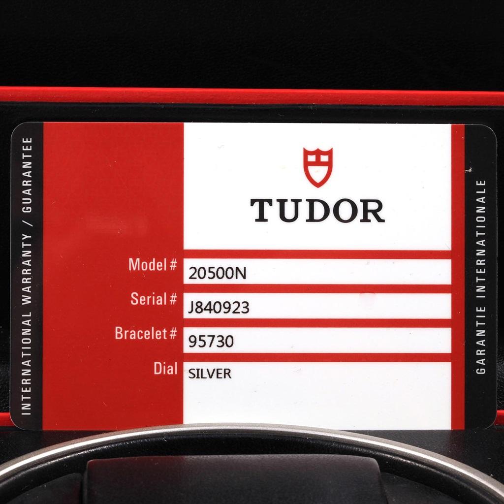 Tudor Grantour Silver Dial Steel Men's Watch 20500N Box Card For Sale 5