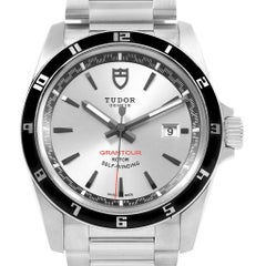 Tudor Grantour Silver Dial Steel Men's Watch 20500N Box Card