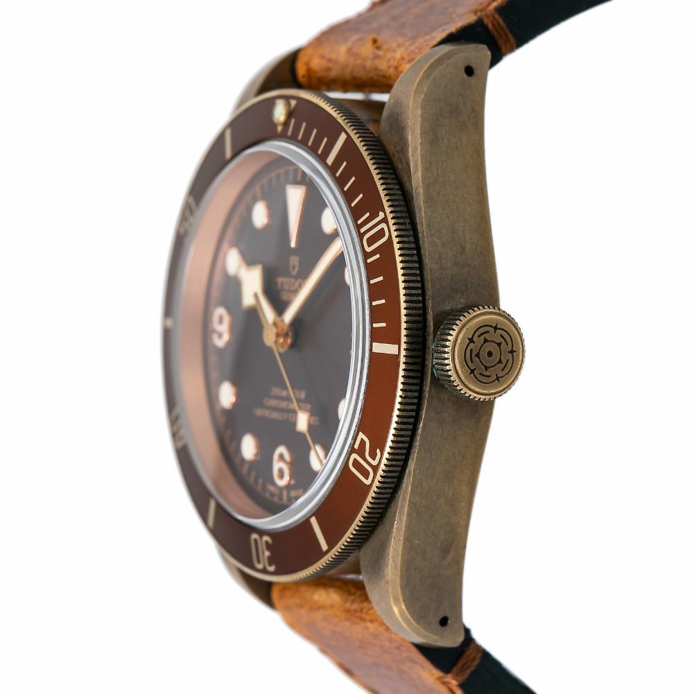 Tudor Heritage 79250BM, Brown Dial, Certified and Warranty In Excellent Condition For Sale In Miami, FL