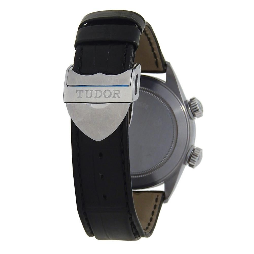 Tudor Heritage 79620TN, Black Dial, Certified and Warranty In Excellent Condition In Miami, FL