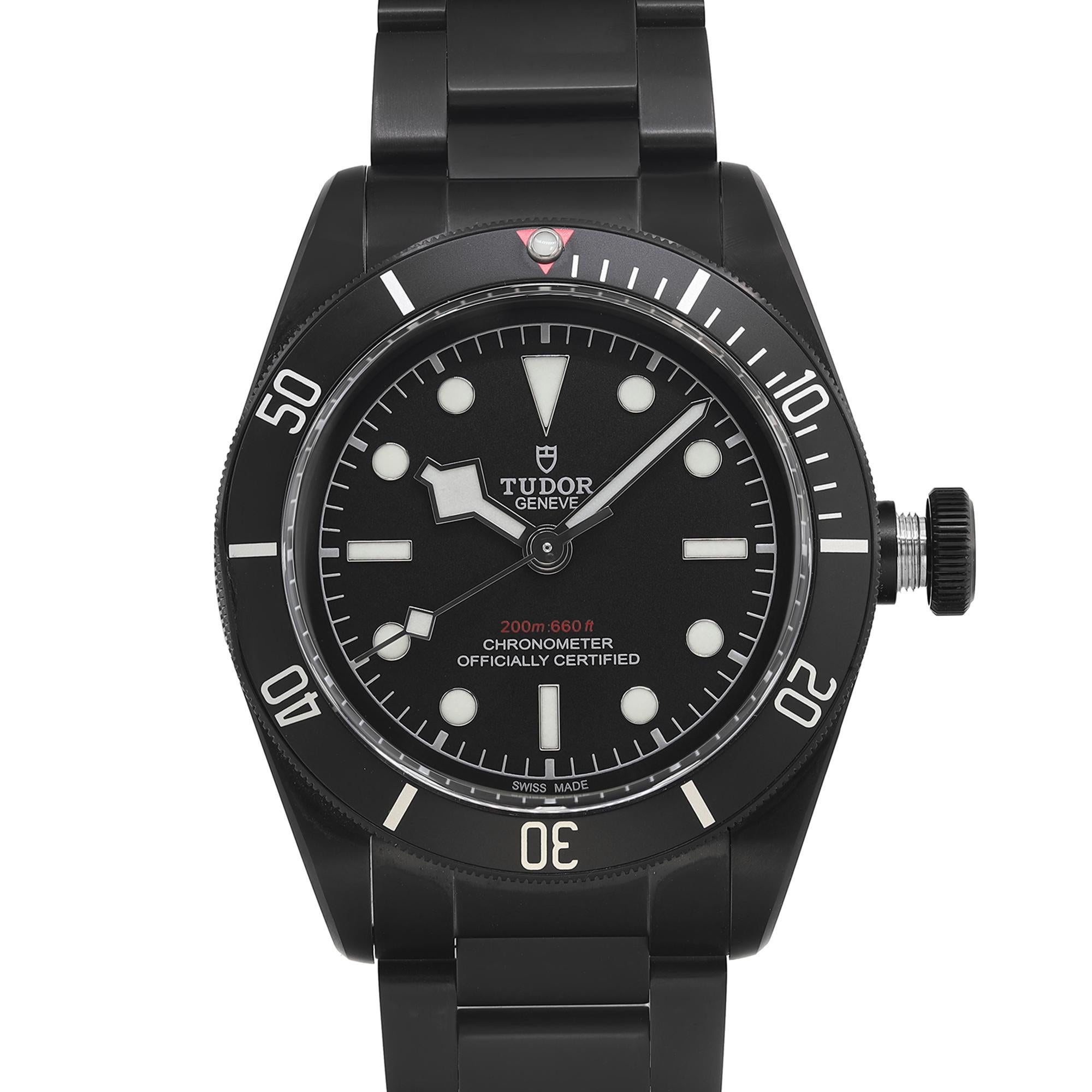 New with Defects Tudor Heritage Black Bay Men's Watch M79230DK-0005. The watch has a few tiny dents on a side of the case and dent at the edge of the bezel around 45 minutes marker As visible in the picture. This Beautiful Timepiece is Powered by