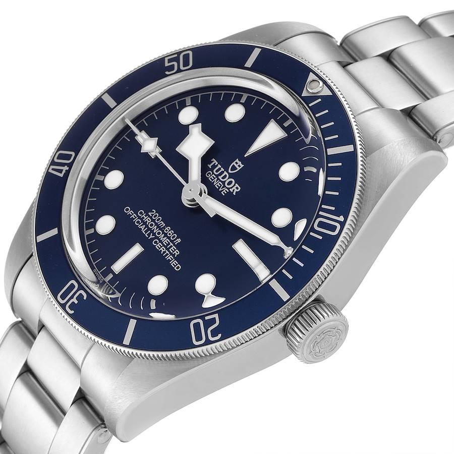 Tudor Heritage Black Bay Blue Dial Lünette Stahl Herrenuhr 79030 ungetragen im Angebot 2