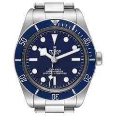 Tudor Heritage Black Bay Blue Dial Lünette Stahl Herrenuhr 79030 ungetragen