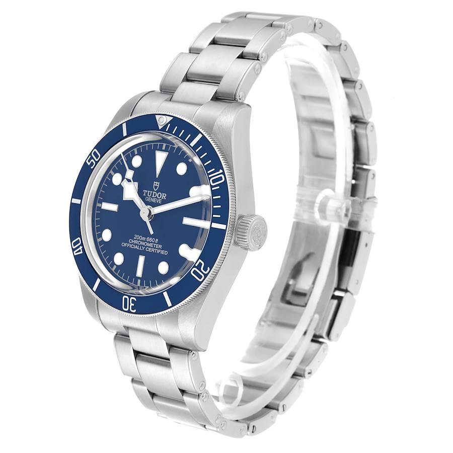 Tudor Heritage Heritage Black Bay Blue Dial Steel Mens Watch 79030 Box Card Pour hommes en vente