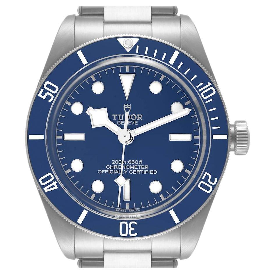 Tudor Heritage Black Bay Blue Dial Bezel Steel Mens Watch 79030
