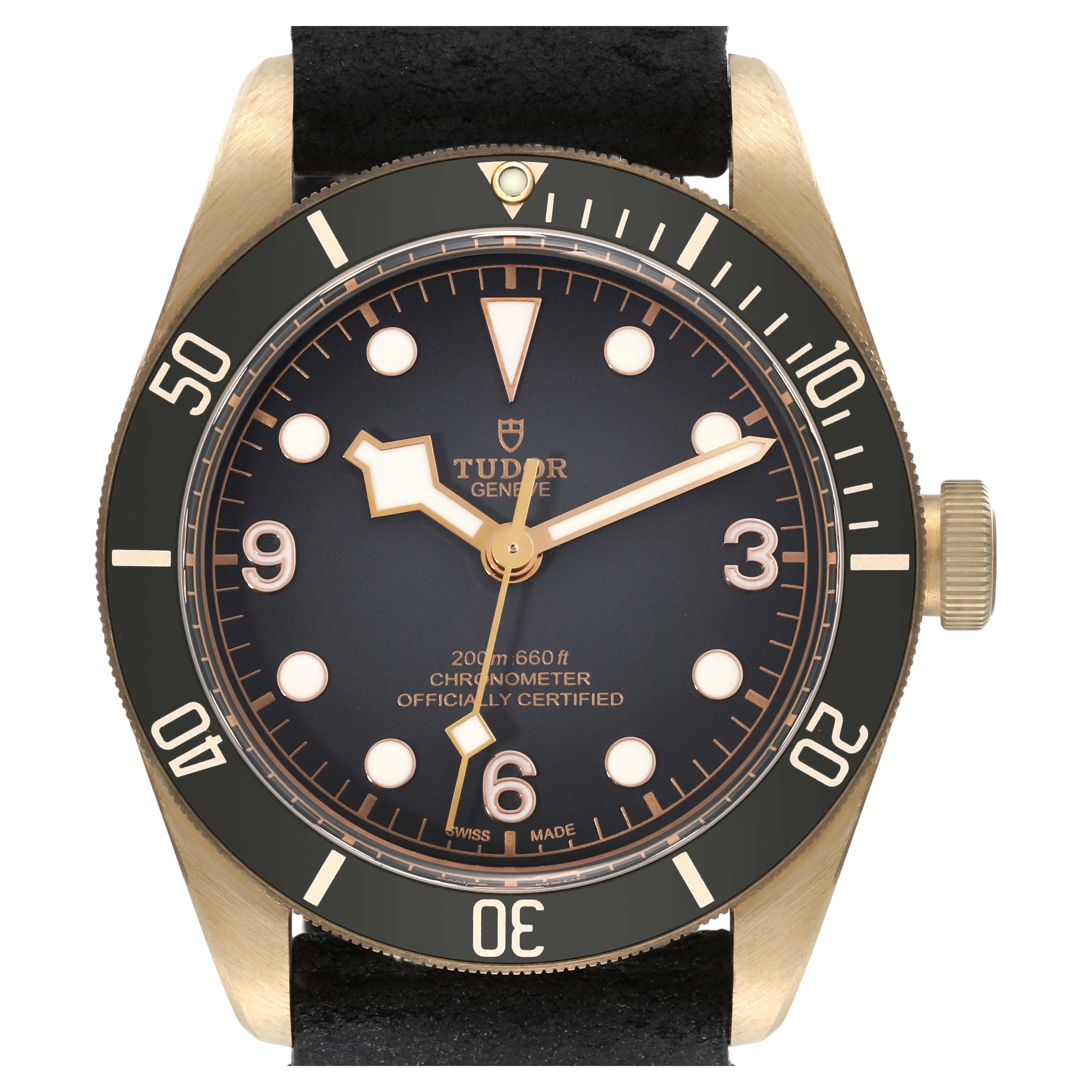 Tudor Heritage Black Bay Bronze Mens Watch 79250 Box Card For Sale