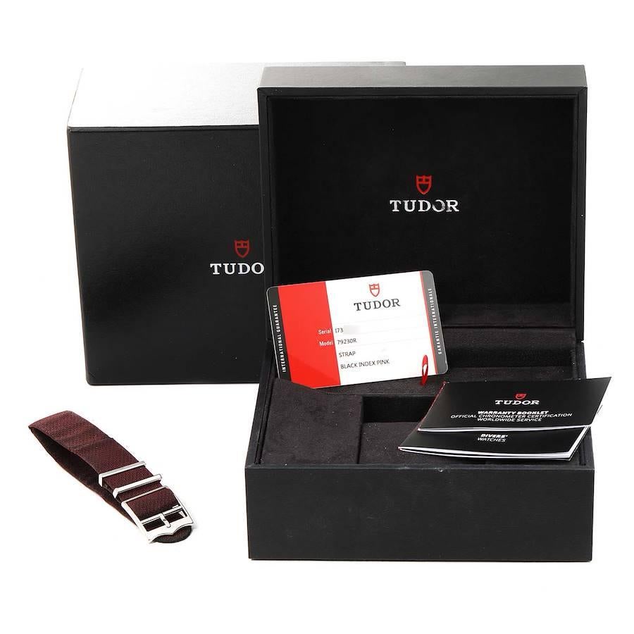 Tudor Heritage Black Bay Burgundy Bezel Steel Mens Watch 79230 Box Card 5