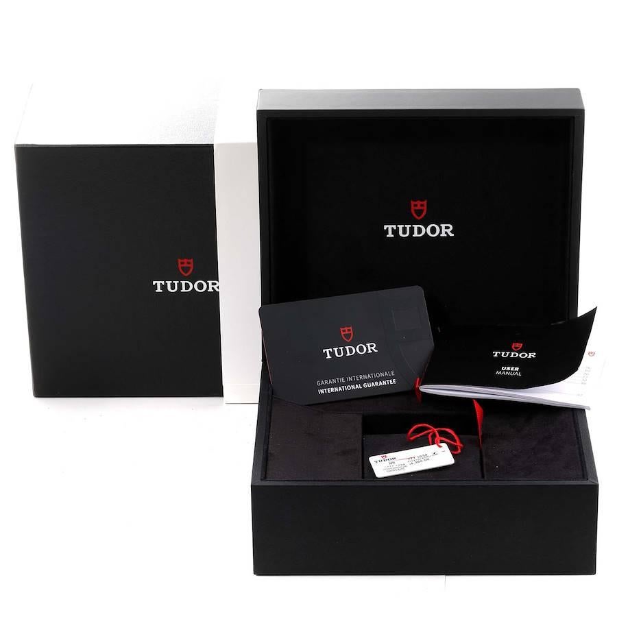 Tudor Heritage Montre noire Bay Bourgogne à lunette en acier pour hommes 7941A1A0 Boîte Card en vente 5