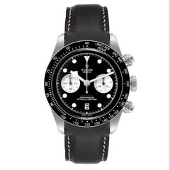Tudor Heritage Black Bay Chronograph Reverse Panda Dial Watch 79360 Box Card