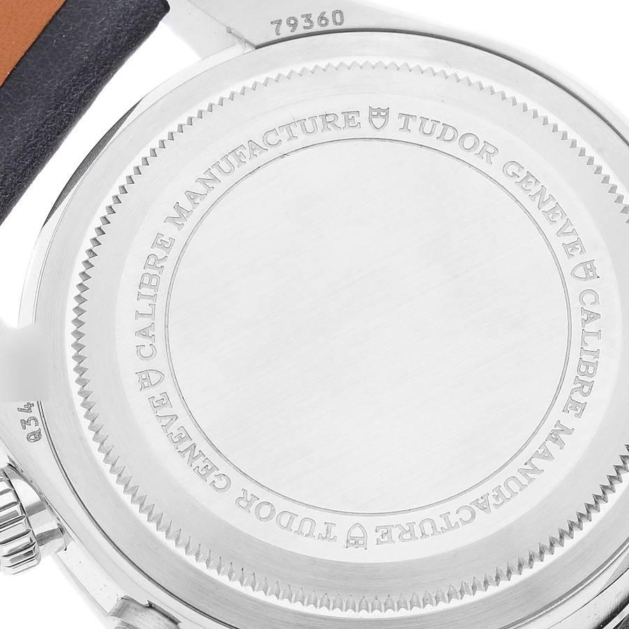 Tudor Heritage Black Bay Chronograph Reverse Panda Dial Watch 79360 Box Card In Excellent Condition For Sale In Atlanta, GA