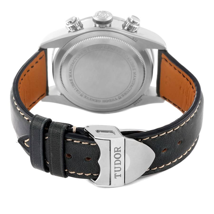 Men's Tudor Heritage Black Bay Chronograph Reverse Panda Dial Watch 79360 Box Card For Sale