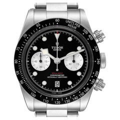 Tudor Heritage Black Bay Chronograph Reverse Panda Dial Watch 79360 Unworn