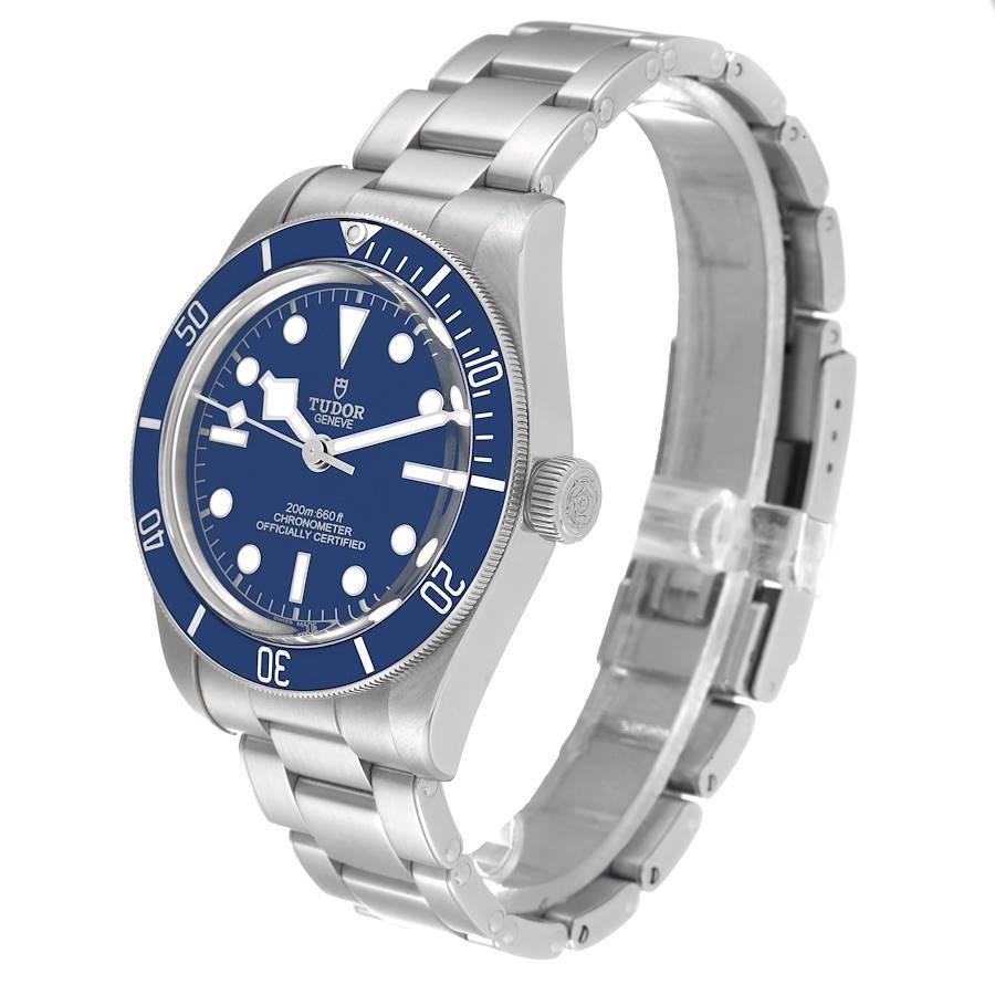 Tudor Heritage Schwarz Bay Fifty-Eight Blue Dial Stahl-Herrenuhr 79030 Box Card im Angebot 1