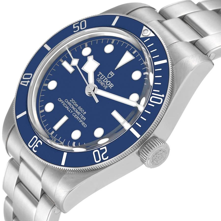 Tudor Heritage Schwarz Bay Fifty-Eight Blue Dial Stahl-Herrenuhr 79030 Box Card im Angebot 2
