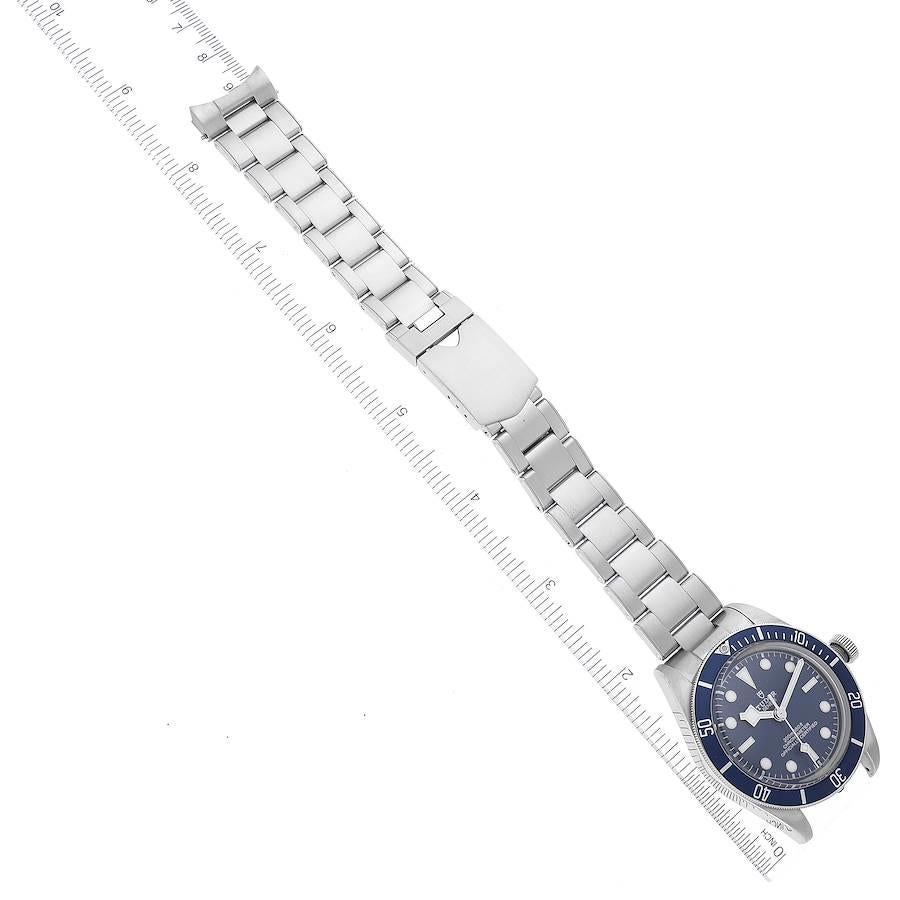 Tudor Heritage Schwarz Bay Fifty-Eight Blue Dial Stahl-Herrenuhr 79030 Box Card im Angebot 5