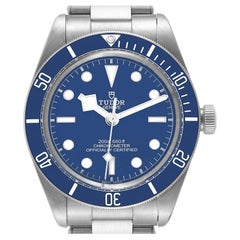 Tudor Heritage Schwarz Bay Fifty-Eight Blue Dial Stahl-Herrenuhr 79030 Box Card
