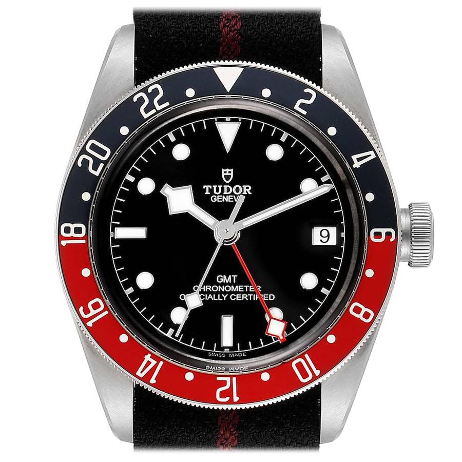 Tudor Heritage Black Bay GMT Pepsi Bezel Men's Watch 79830RB Box Papers