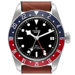 Tudor Heritage Black Bay GMT Pepsi Bezel Steel Mens Watch 79830RB Box Card