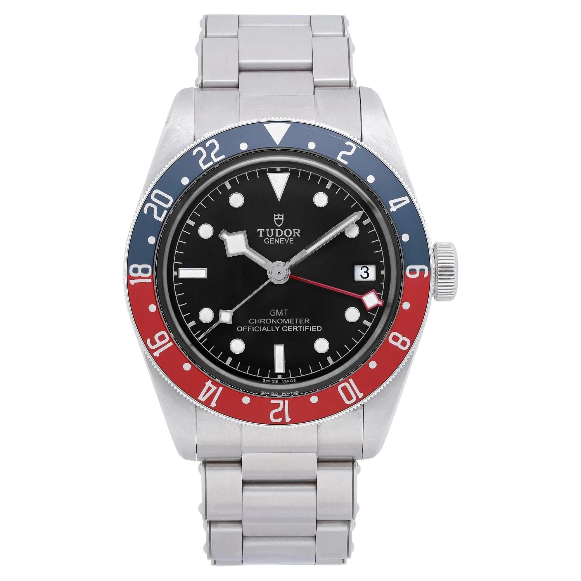 Tudor Heritage Black Bay GMT Steel Black Dial Automatic Mens Watch 79830RB For Sale