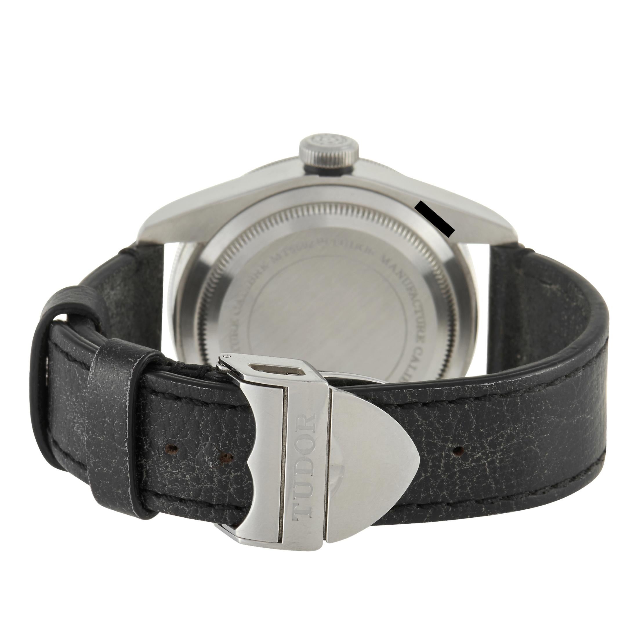 Men's Tudor Heritage Black Bay Leather Watch 79230N