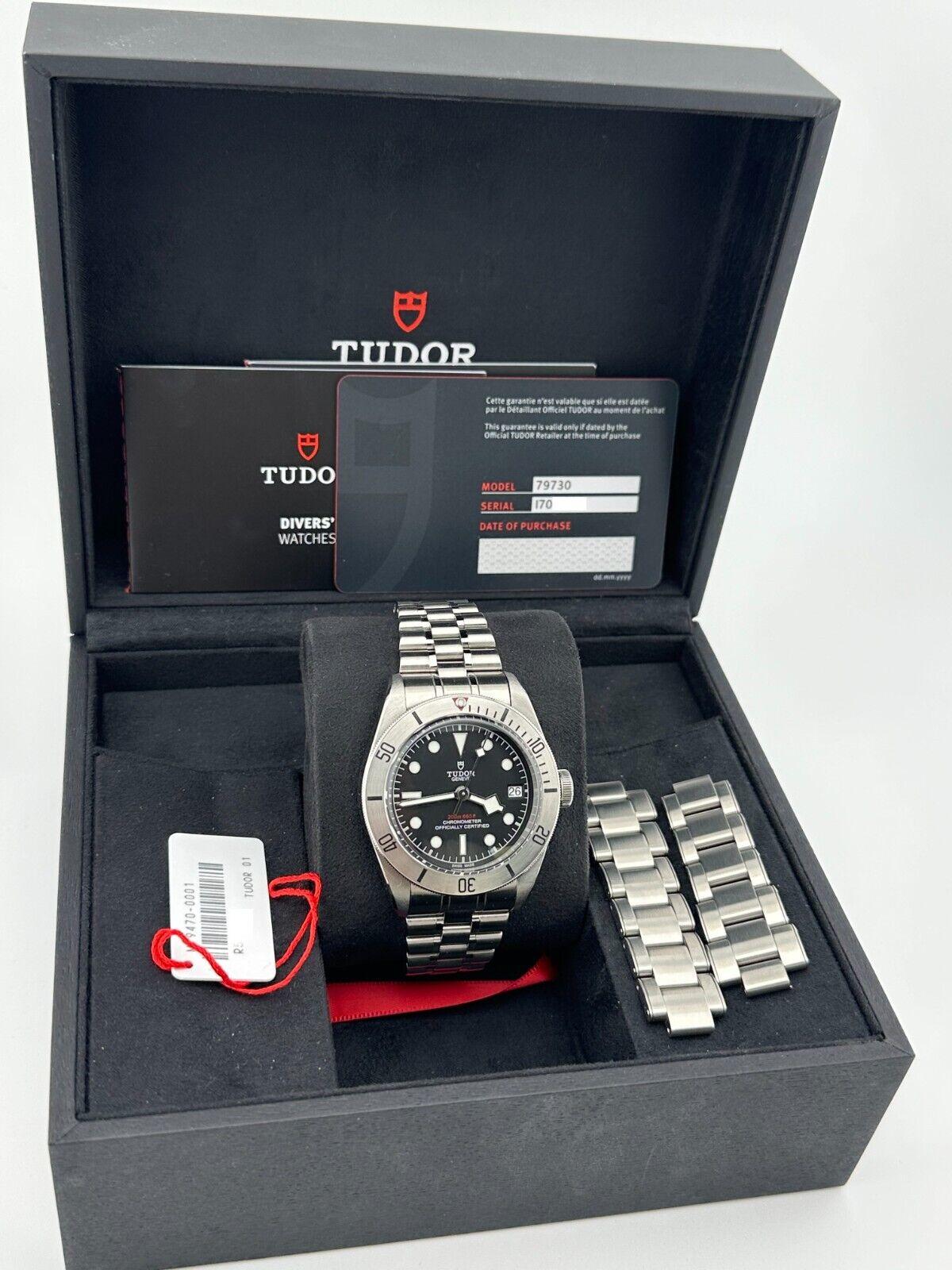 Men's Tudor Heritage Black Bay Ref 79730 41mm Stainless Steel Box Paper
