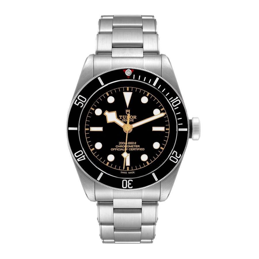 Tudor Heritage Black Bay Stainless Steel Mens Watch 79230 Box. Automatic self-winding movement. Stainless steel oyster case 41.0 mm in diameter. Tudor logo on a crown. Unidirectional rotating bezel with black insert. Scratch resistant sapphire