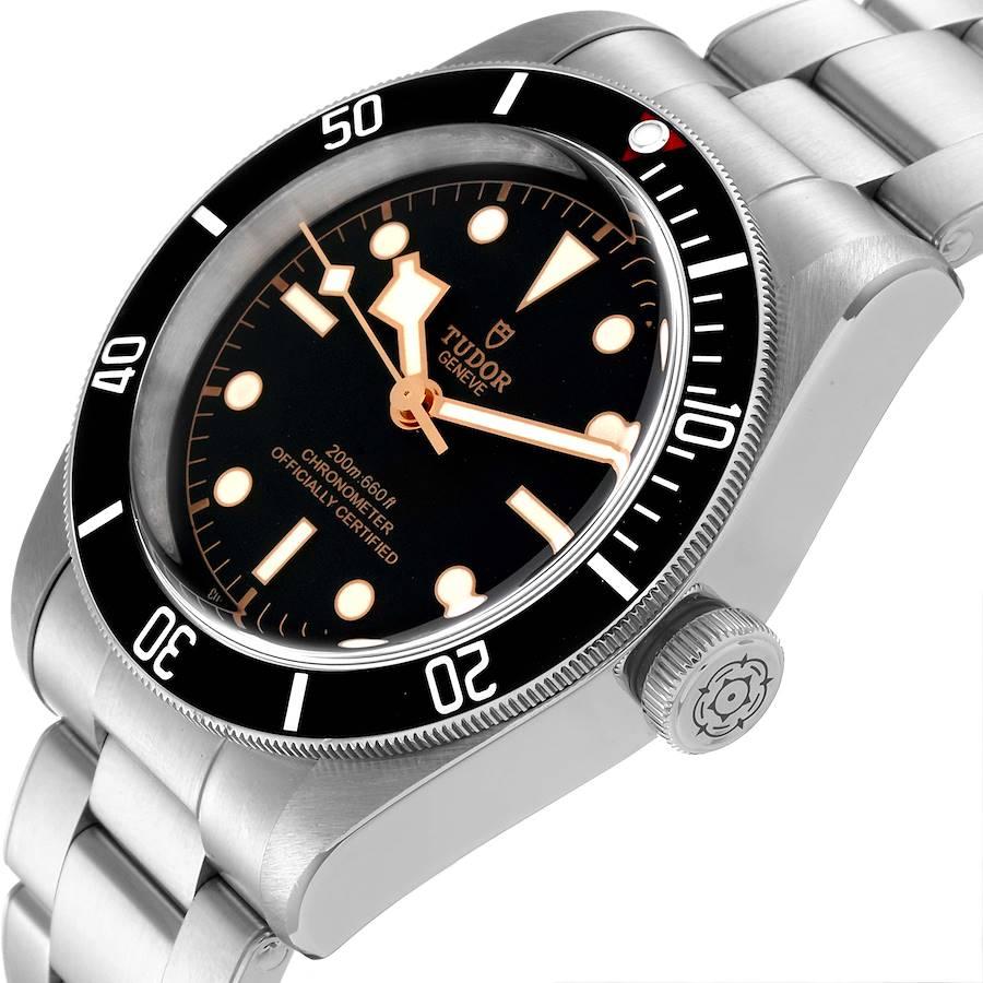 Tudor Heritage Schwarze Edelstahl-Herrenuhr 79230 Ungetragen 2