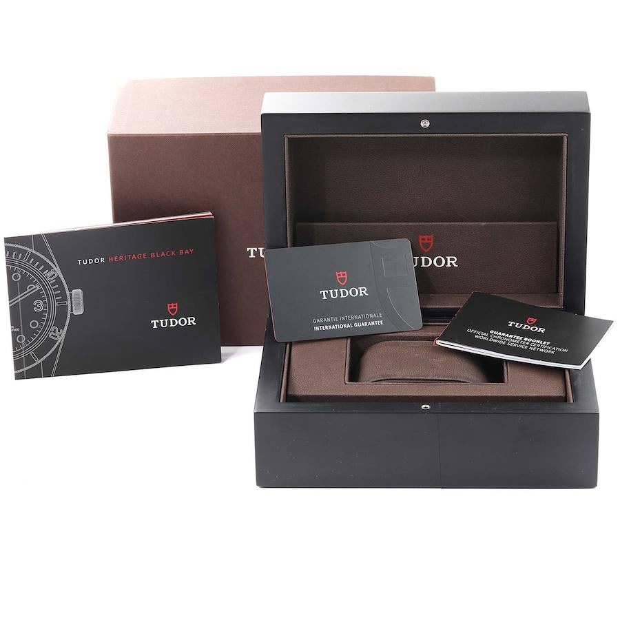 Tudor Heritage Schwarze Edelstahl-Herrenuhr 79230 Ungetragen 6