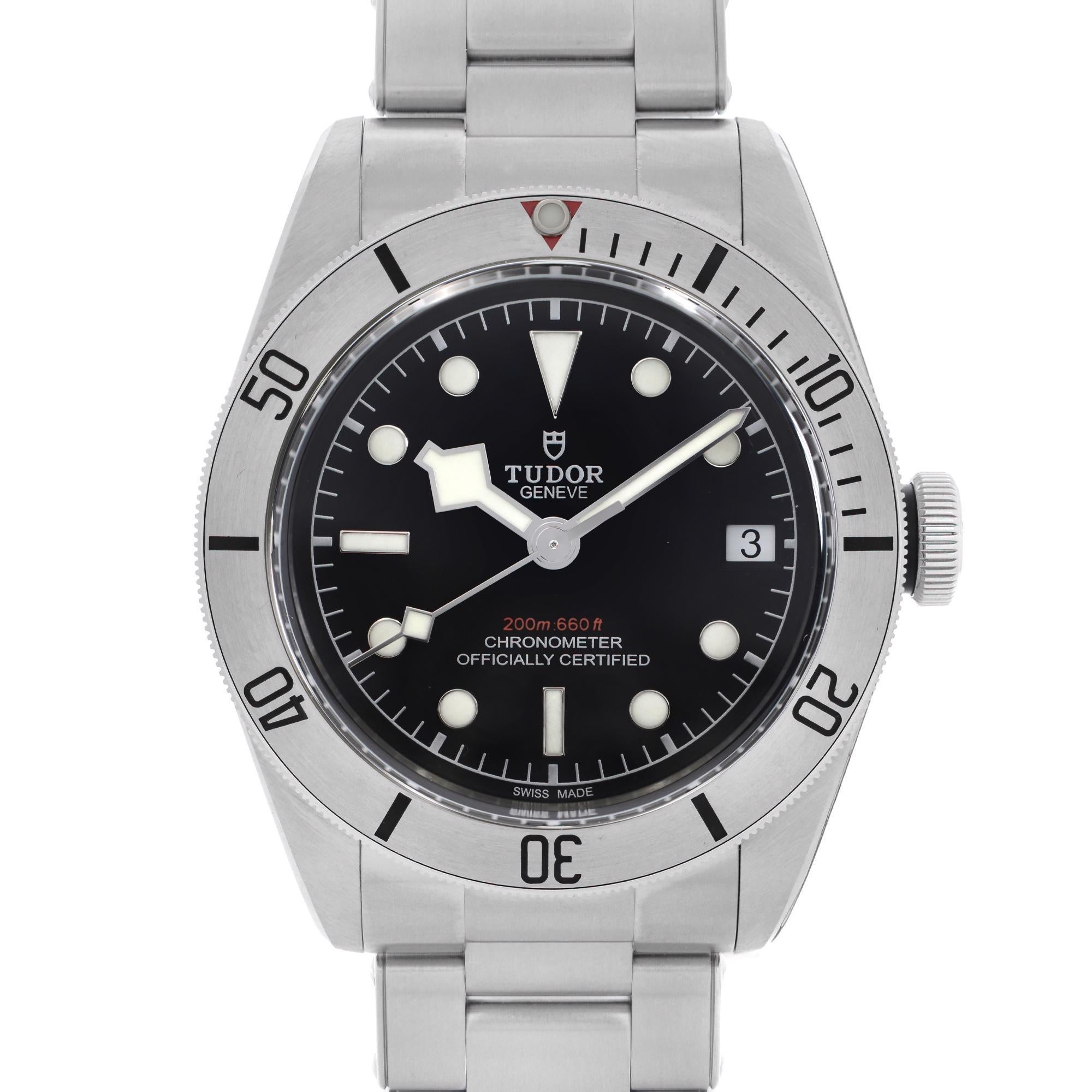 Unworn Tudor Heritage Black Bay M79730-0006. Card 2022. Original Box, Papers, Tudor Hang Tag are Included. This Beautiful Men's Timepiece is Powered By a Mechanical (Automatic) Movement and Features: Stainless Steel Case and Bracelet, Unidirectional