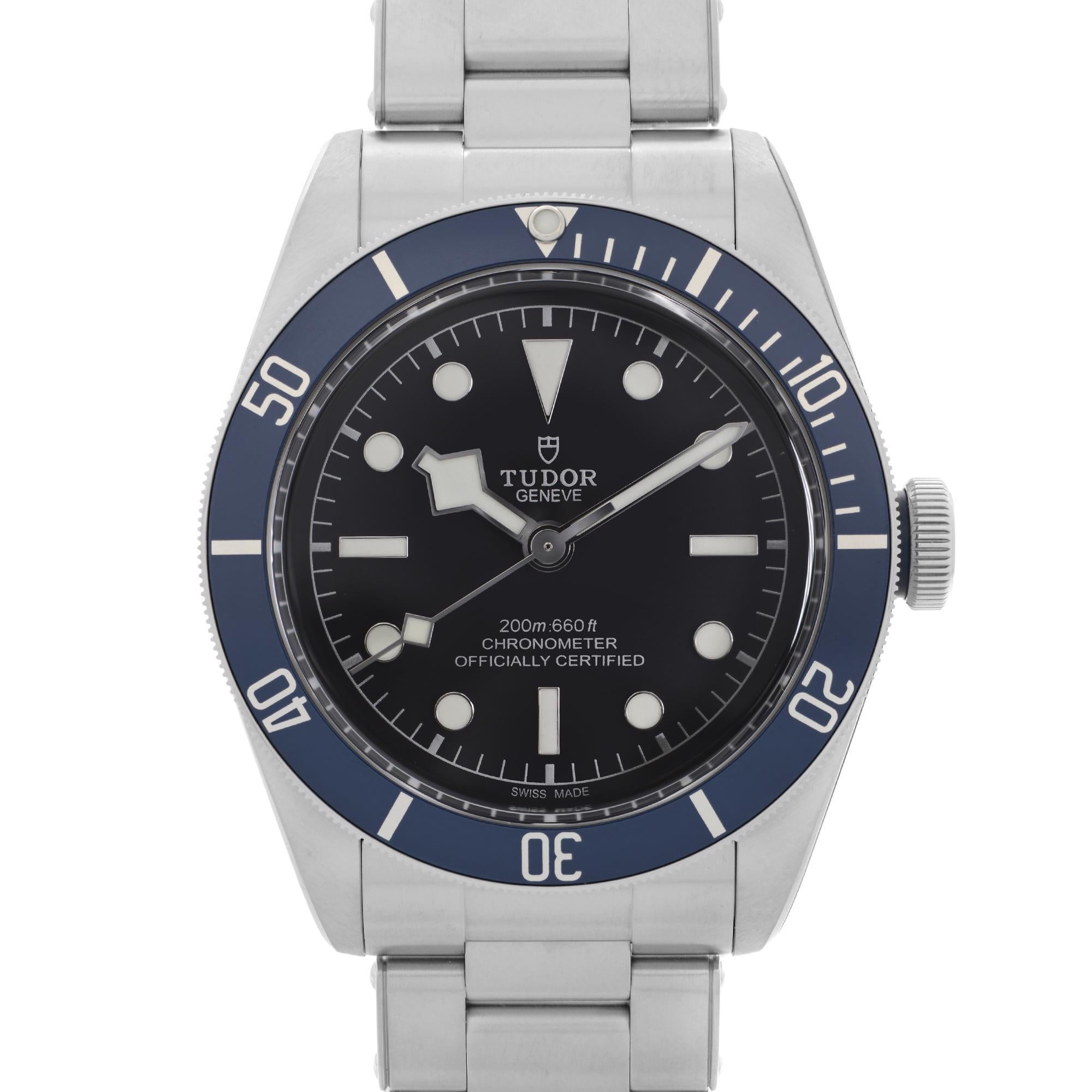 Unworn Tudor Heritage Black Bay Steel Black Dial Automatic Mens Watch 79230B-0008. Card 2021. Original Box and Papers are Included. This Beautiful Men's Timepiece is Powered By a Mechanical (Automatic) Movement and Features: Stainless Steel Case and