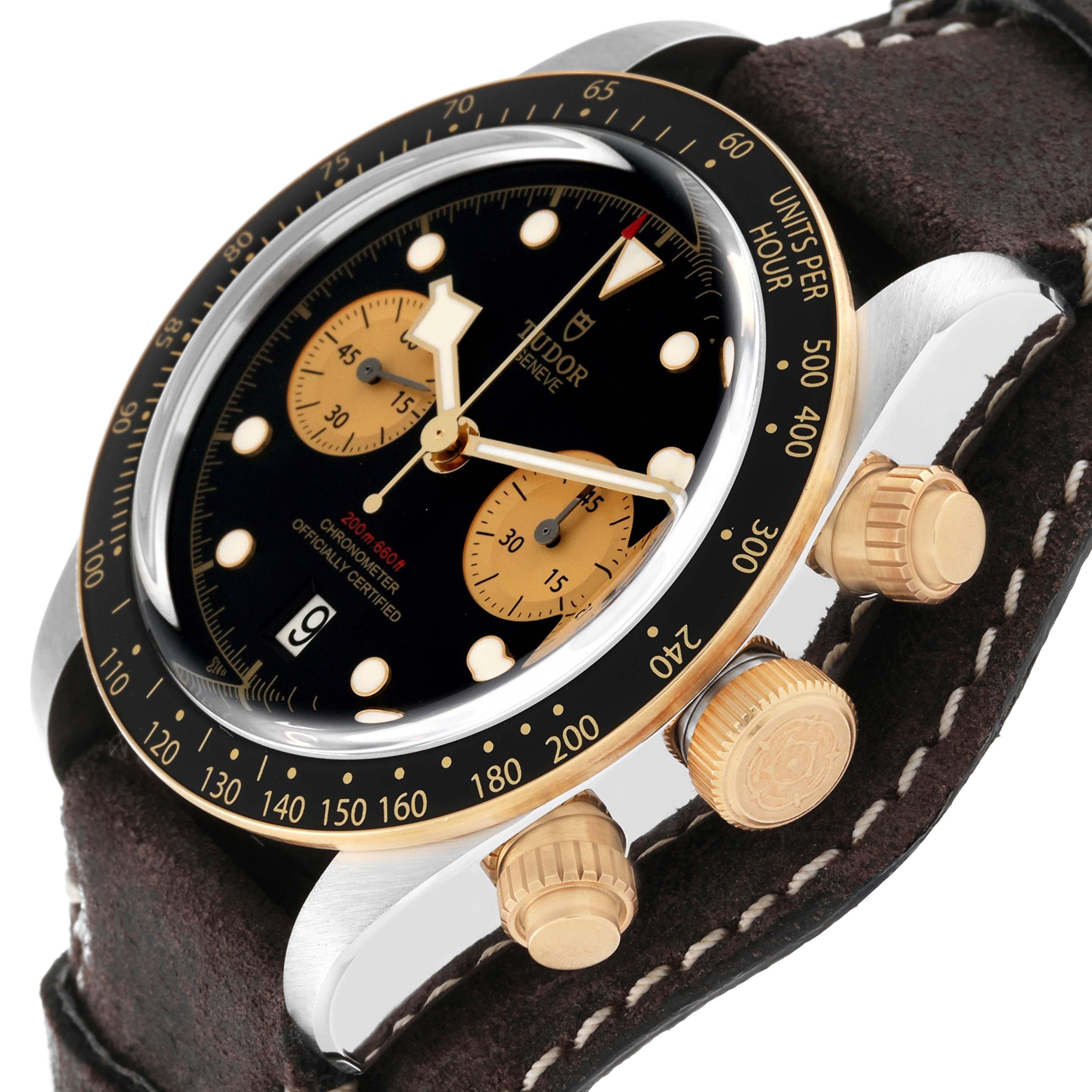 Tudor Heritage Black Bay Steel Yellow Gold Mens Watch 79363 Box Card 1