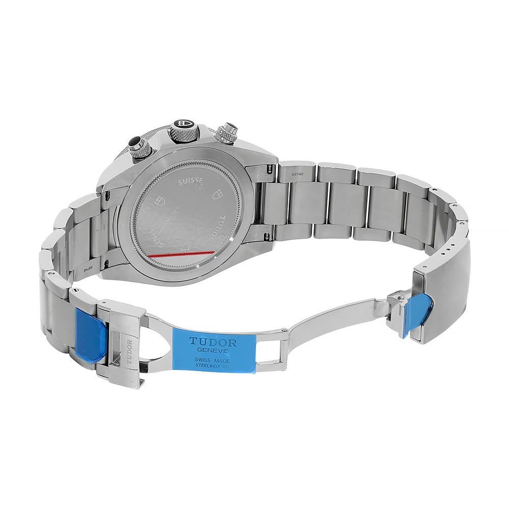 Men's Tudor Heritage Chrono Stainless-Steel Grey Chronograph Watch 70330N-0006
