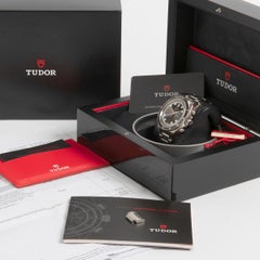 Tudor Heritage chronograph with date, ref 70330N, 42mm Stainless Steel, Full Set