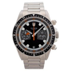 Tudor Heritage chronograph with date, ref 70330N, 42mm Stainless Steel, Full Set