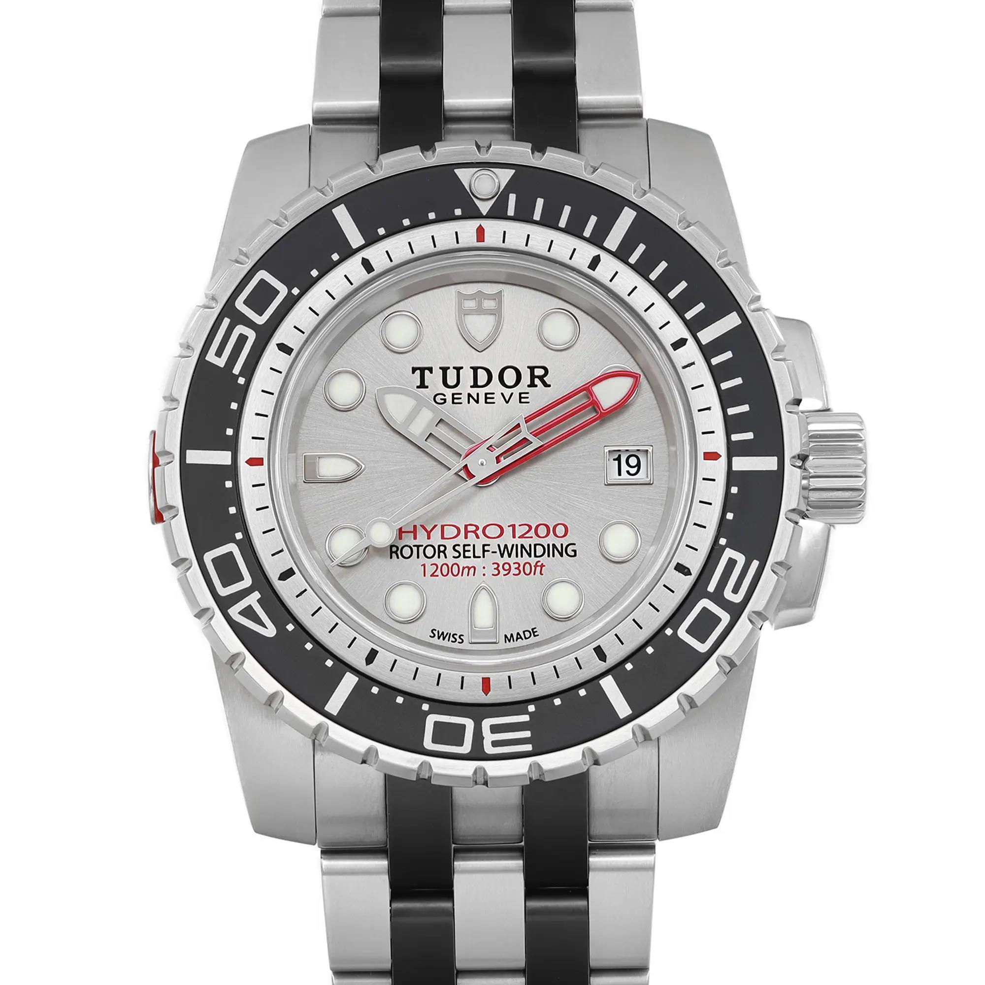New with defects. Never worn, small scratches on the bracelet PVD coating parts due to store handling.

Basic Details
Brand: TUDOR
Type: Wristwatch
Department: Men
Model: Tudor Hydronaut
Model Number: 25000
Style: Luxury
Year Manufactured: