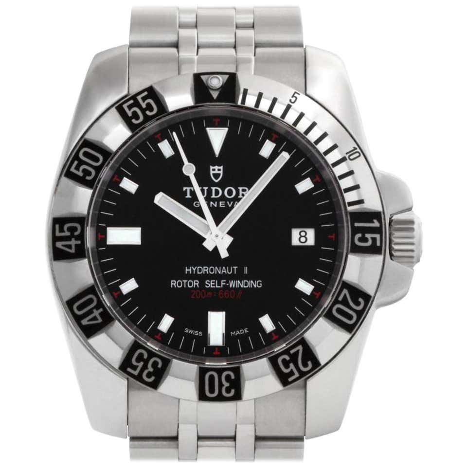 Tudor Hydronaut II 20030, Black Dial, Certified and Warranty at 1stDibs ...