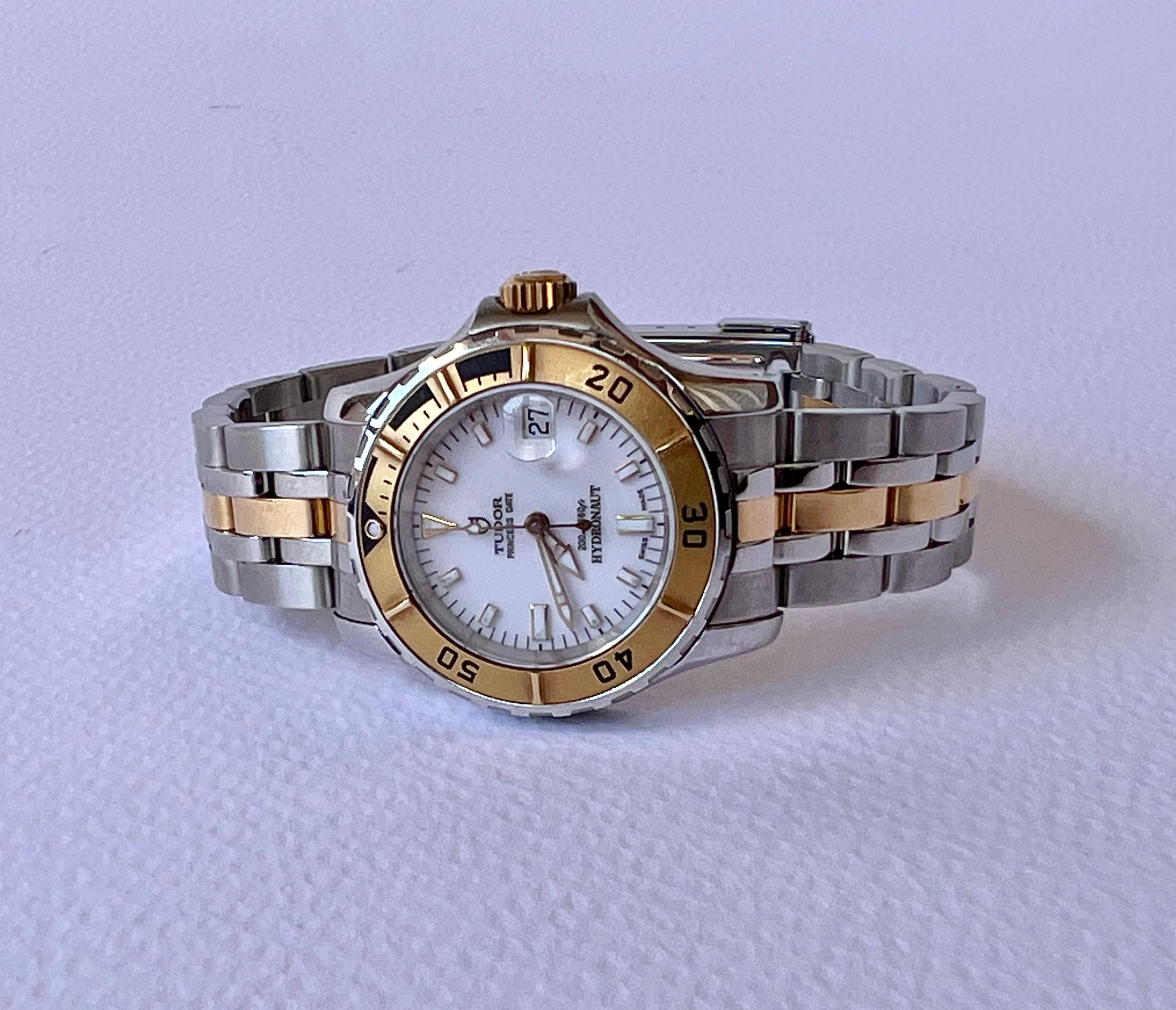 Tudor Hydronaut Princess Date Gold Bezel Steel & Gold Watch For Sale 8