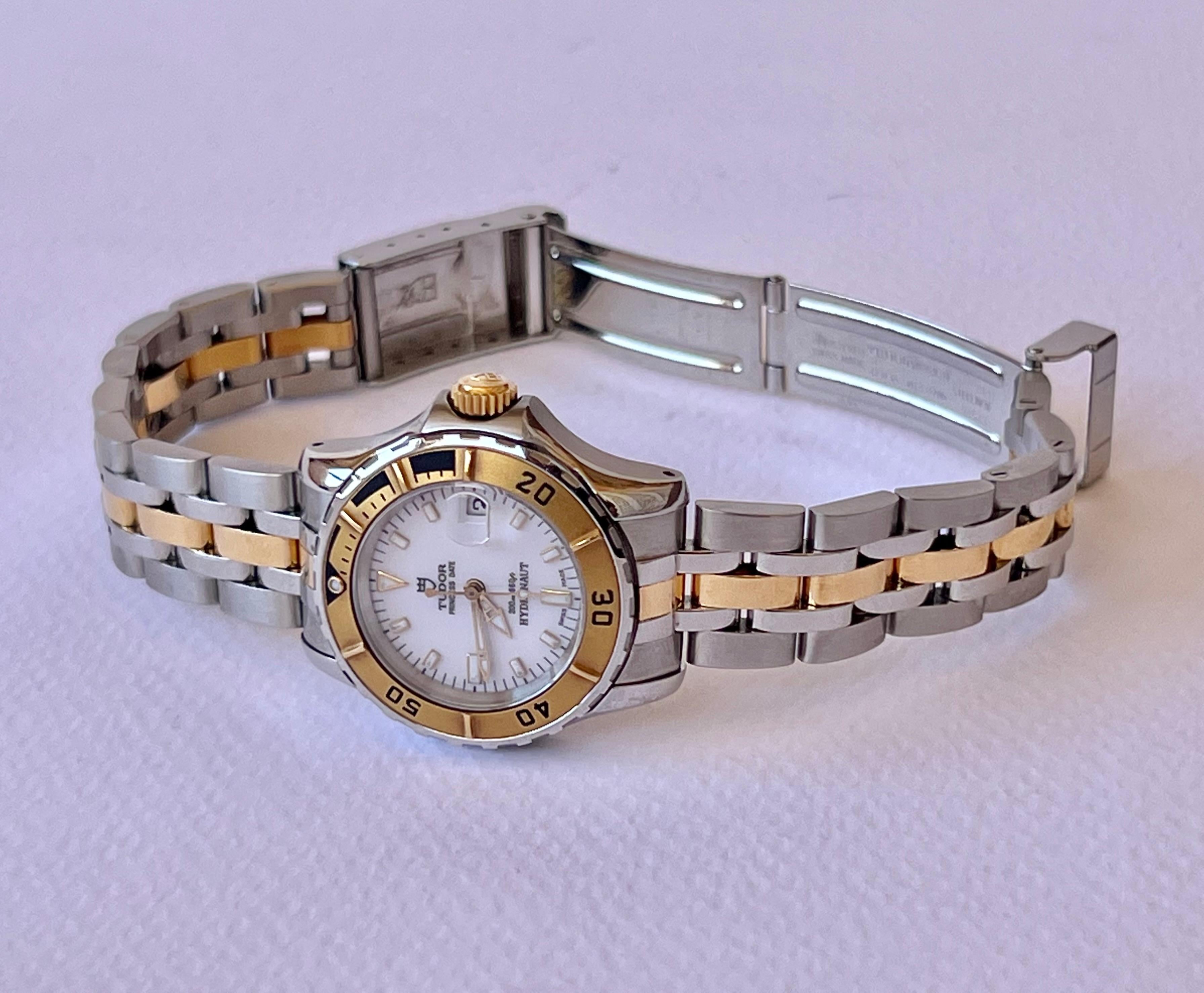 Tudor Hydronaut Princess Date Gold Bezel Steel & Gold Watch For Sale 10