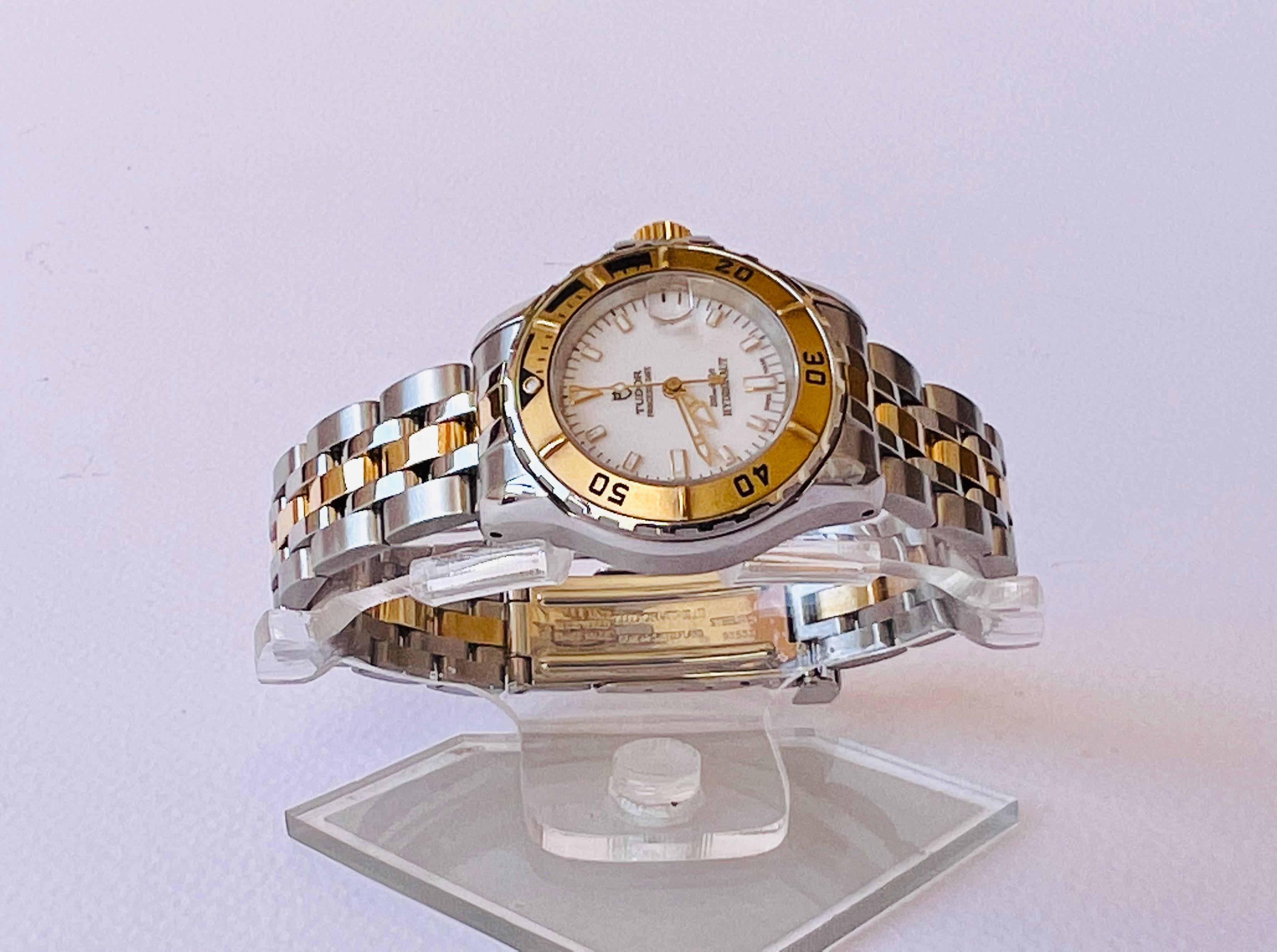 Women's Tudor Hydronaut Princess Date Gold Bezel Steel & Gold Watch For Sale