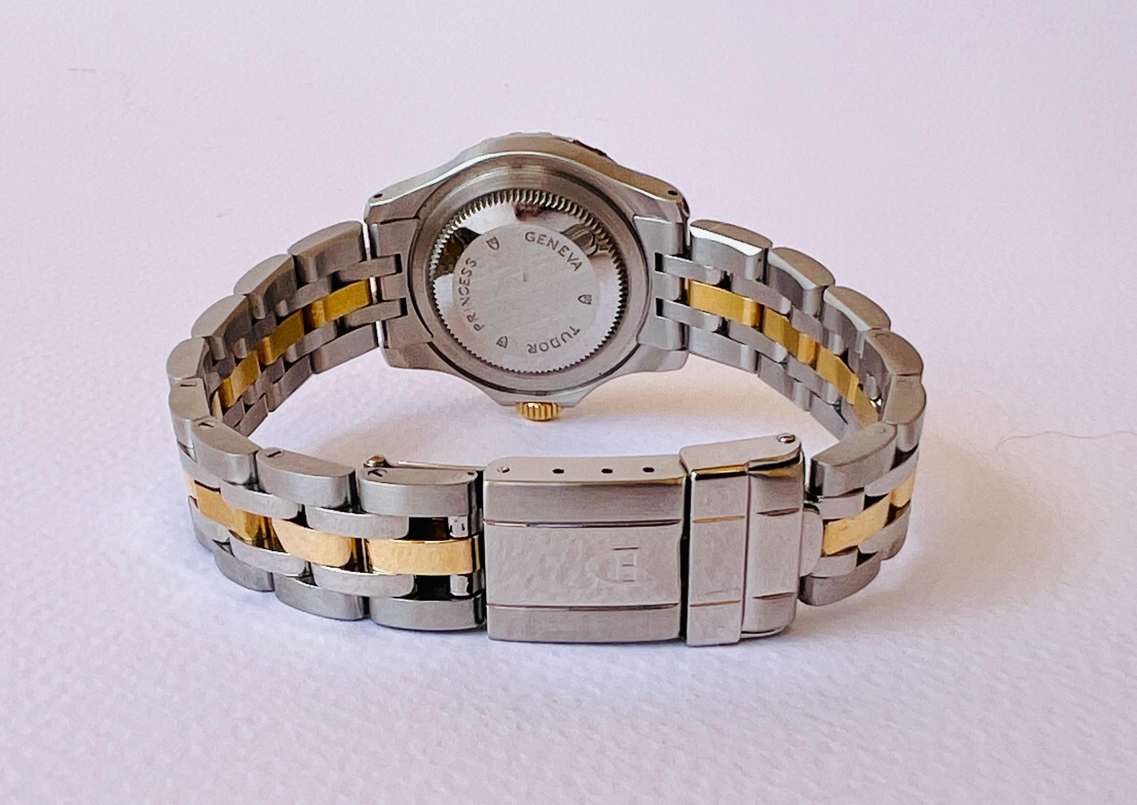 Tudor Hydronaut Princess Date Gold Bezel Steel & Gold Watch For Sale 2