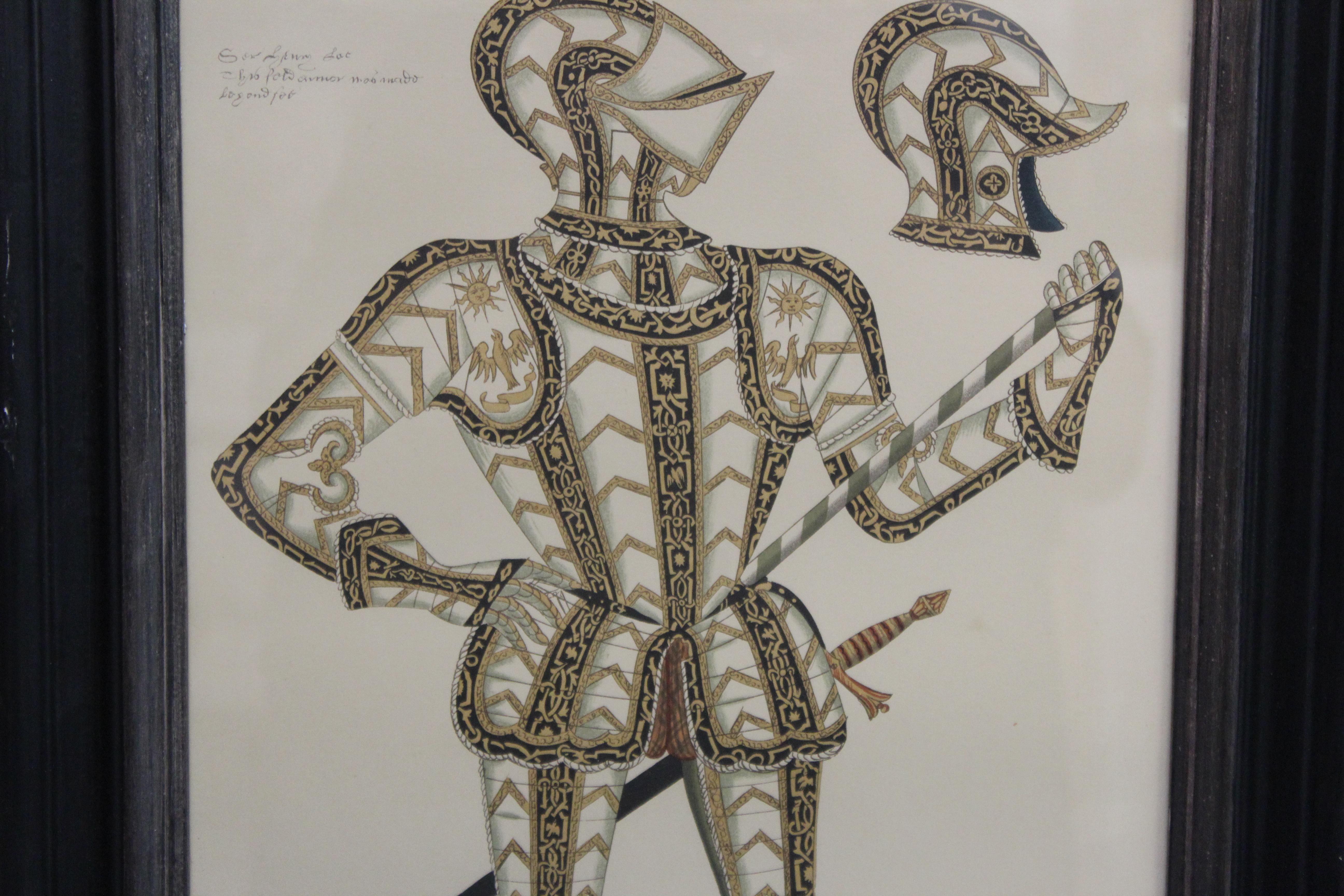 Tudor Military Suit of Armor Framed Print In Good Condition In New York, NY