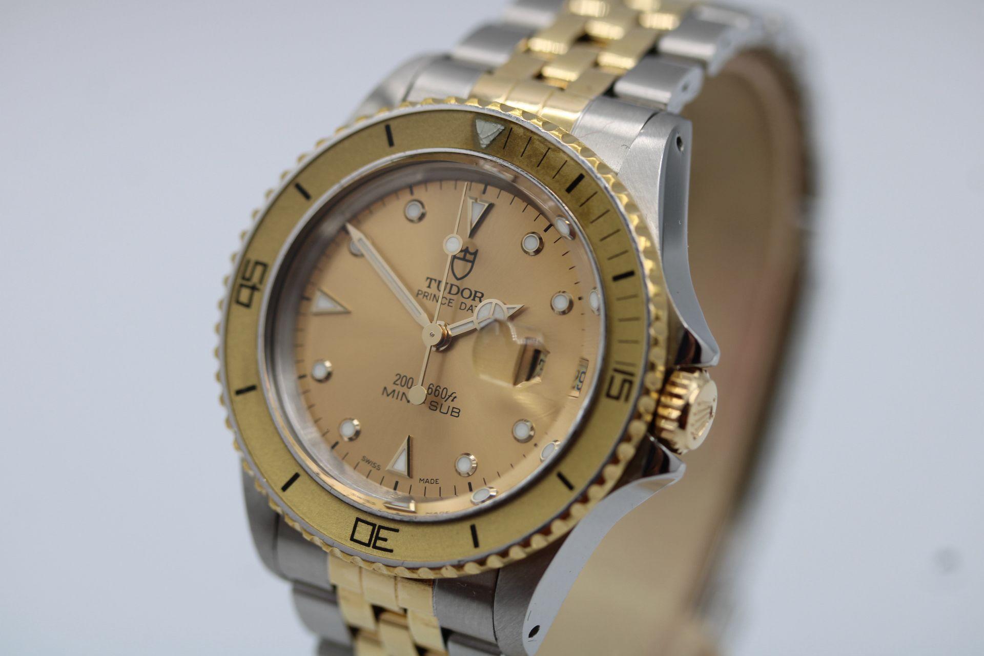 Men's Tudor Mini Sub  33mm  Steel & Gold  Champagne Dial  Serviced by Tudor (2025) For Sale
