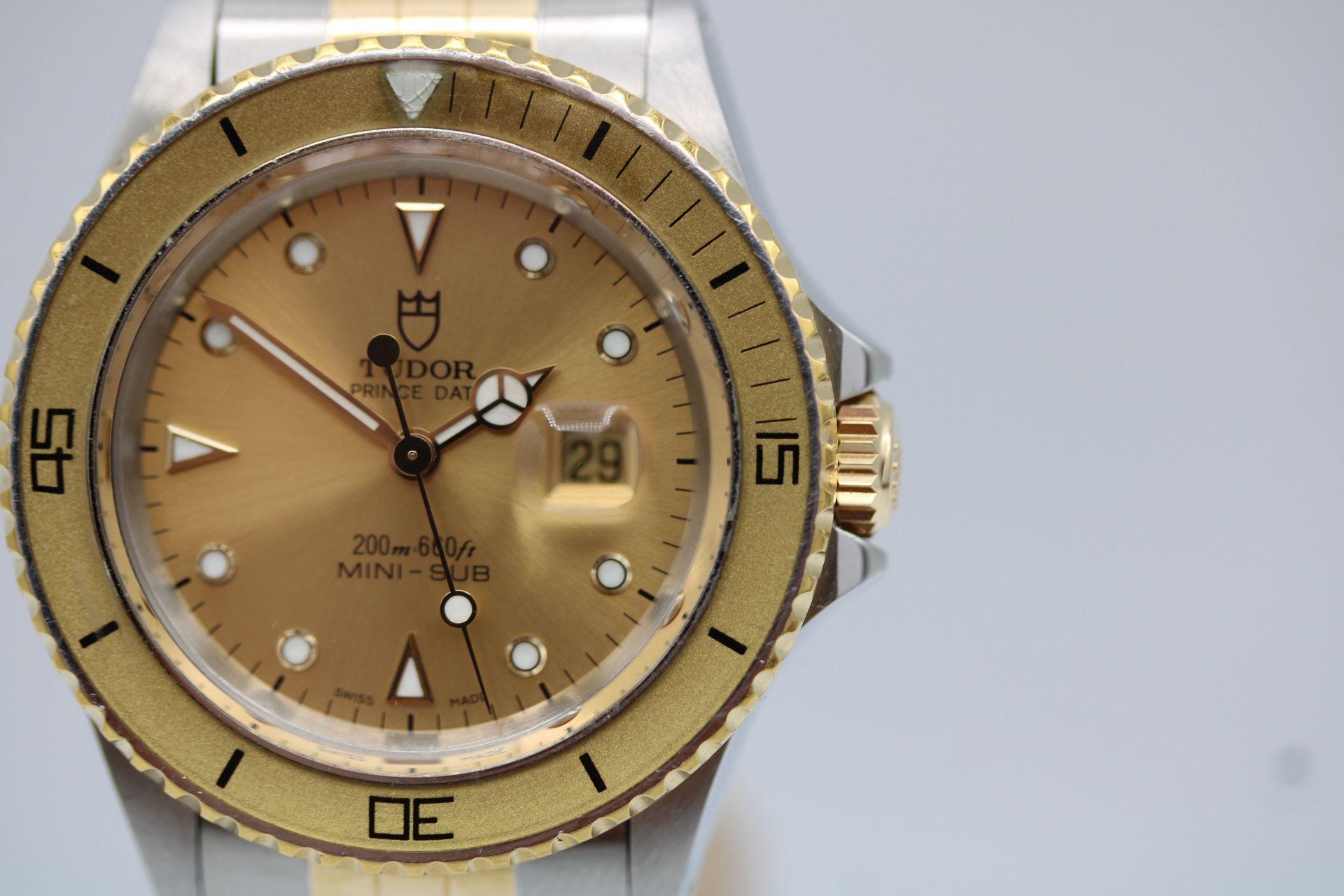 Tudor Mini Sub  33mm  Steel & Gold  Champagne Dial  Serviced by Tudor (2025) For Sale 3