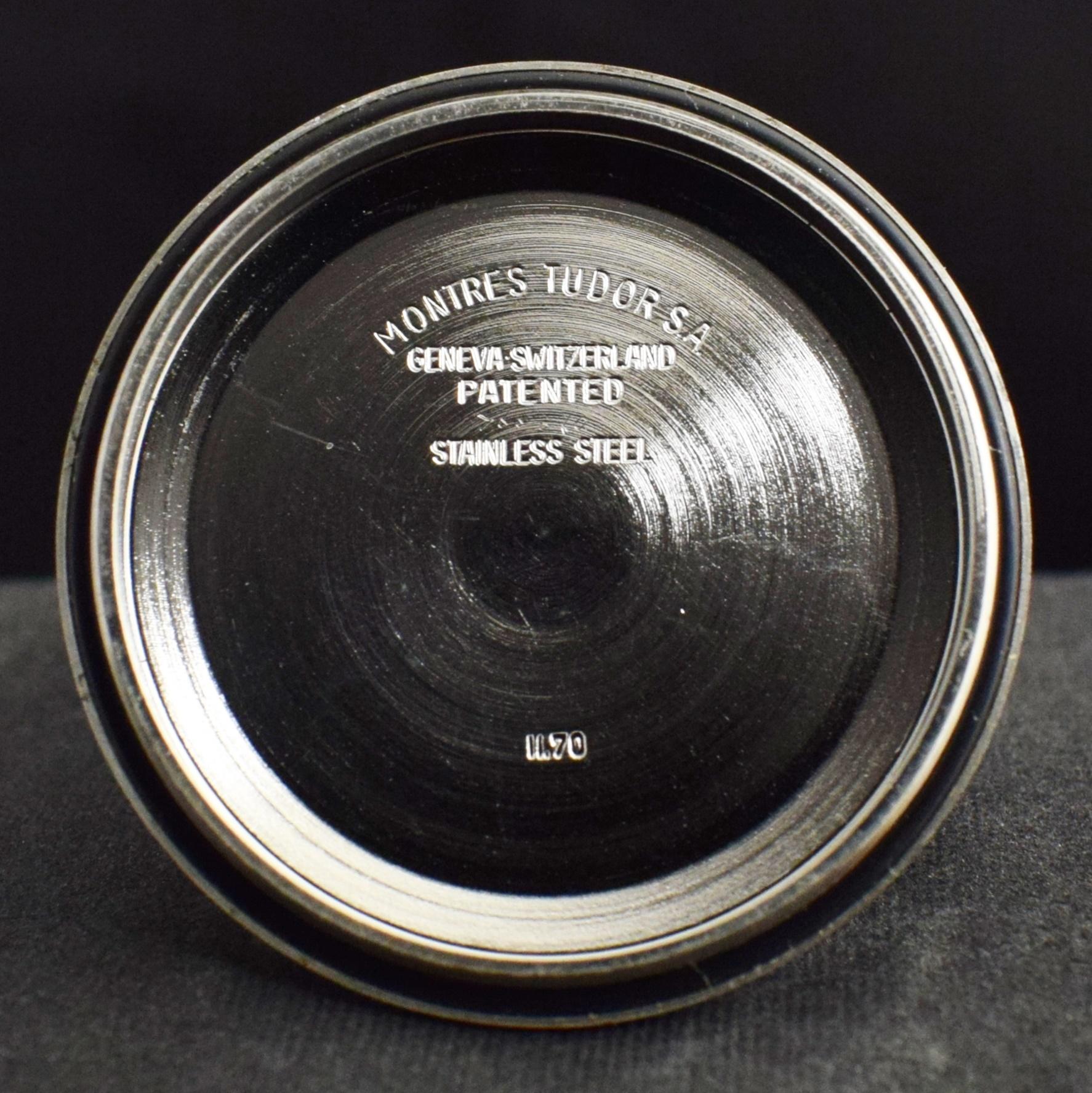 Tudor Monte Carlo Home Plate Schwarzes Zifferblatt Pumpkin 7032 Stahluhr mit Papier 1971 6