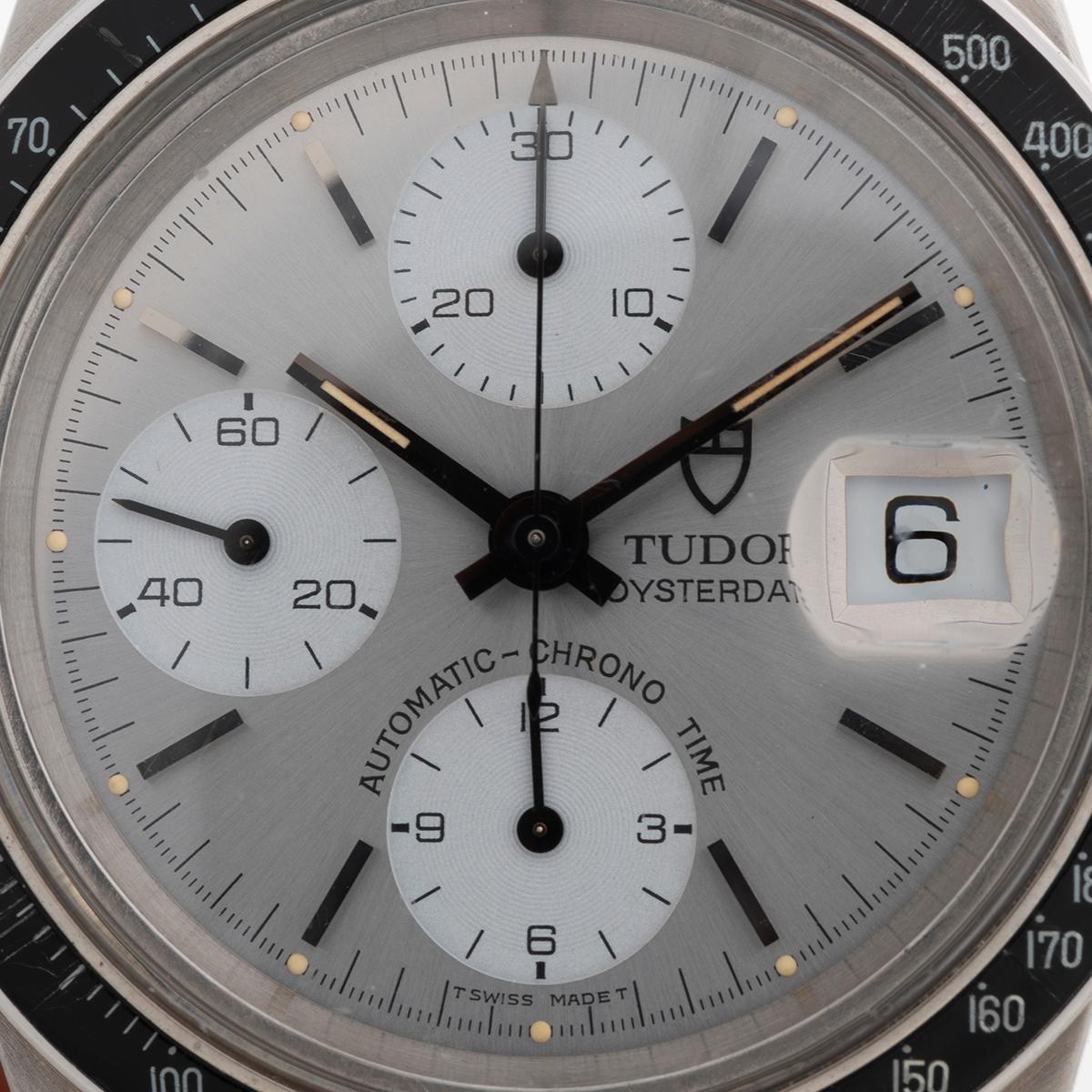 Tudor Oyster Date Chronograph „Big Block“ Ref 79160, „Albino“ Zifferblatt, B&P's, 1995. im Zustand „Hervorragend“ im Angebot in Canterbury, England