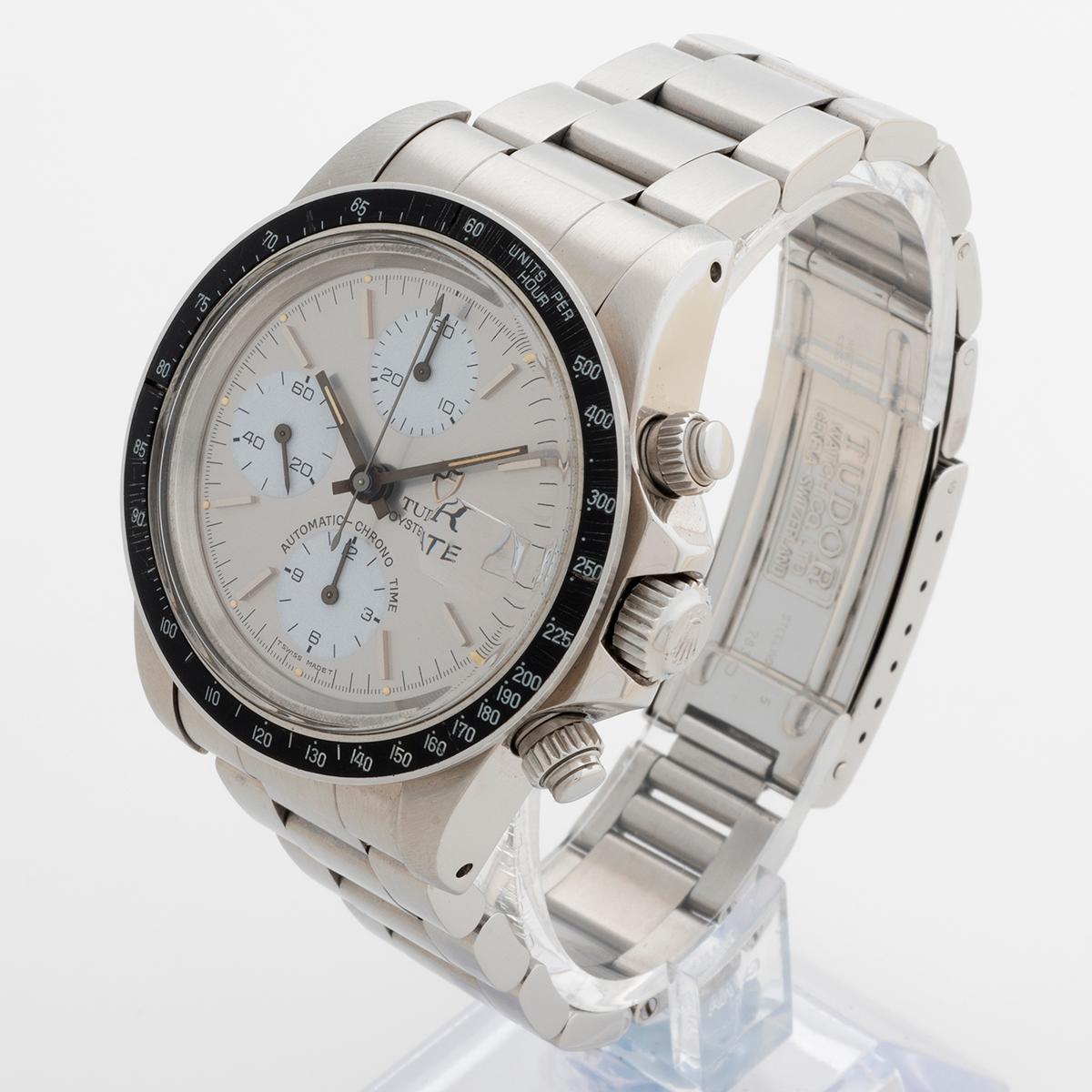 Tudor Oyster Date Chronograph „Big Block“ Ref 79160, „Albino“ Zifferblatt, B&P's, 1995. im Angebot 1