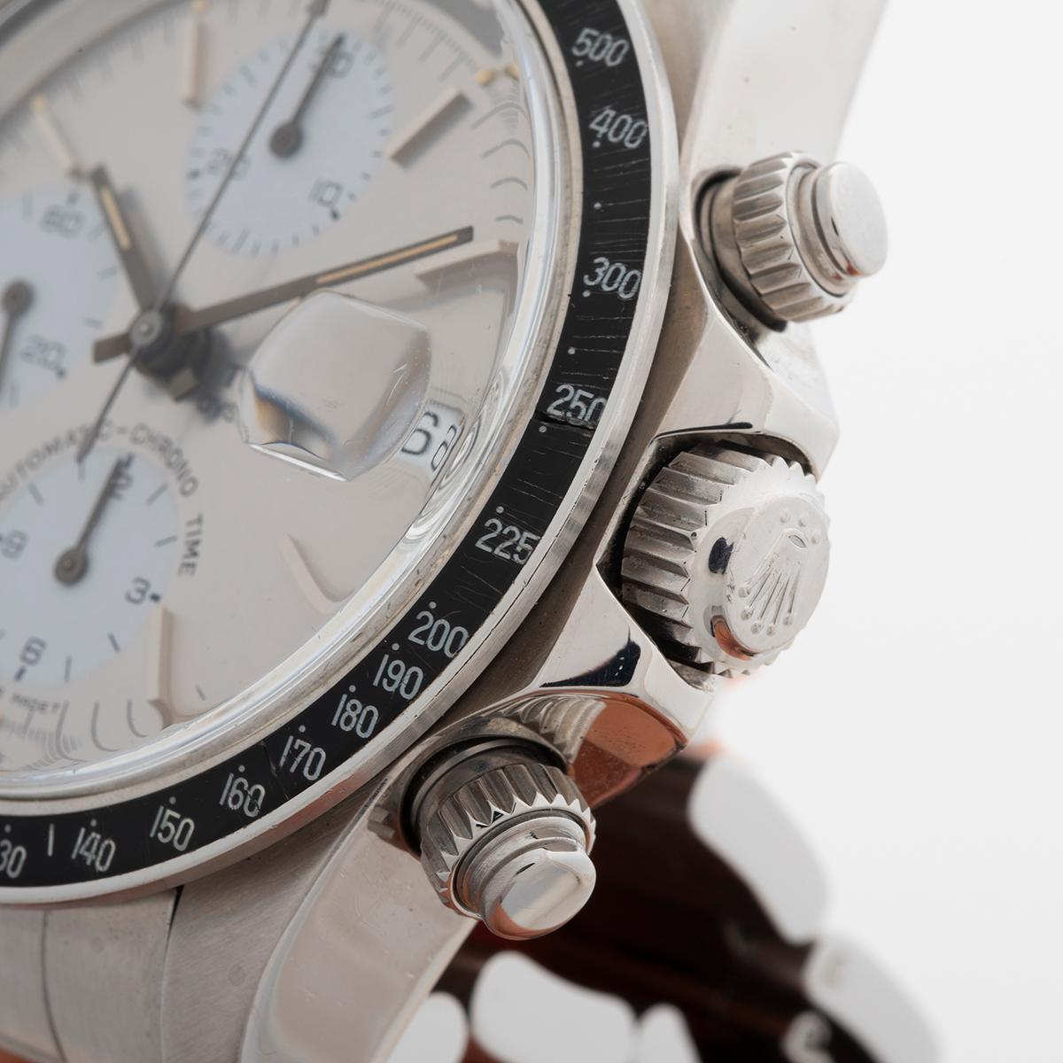 Tudor Oyster Date Chronograph „Big Block“ Ref 79160, „Albino“ Zifferblatt, B&P's, 1995. im Angebot 3